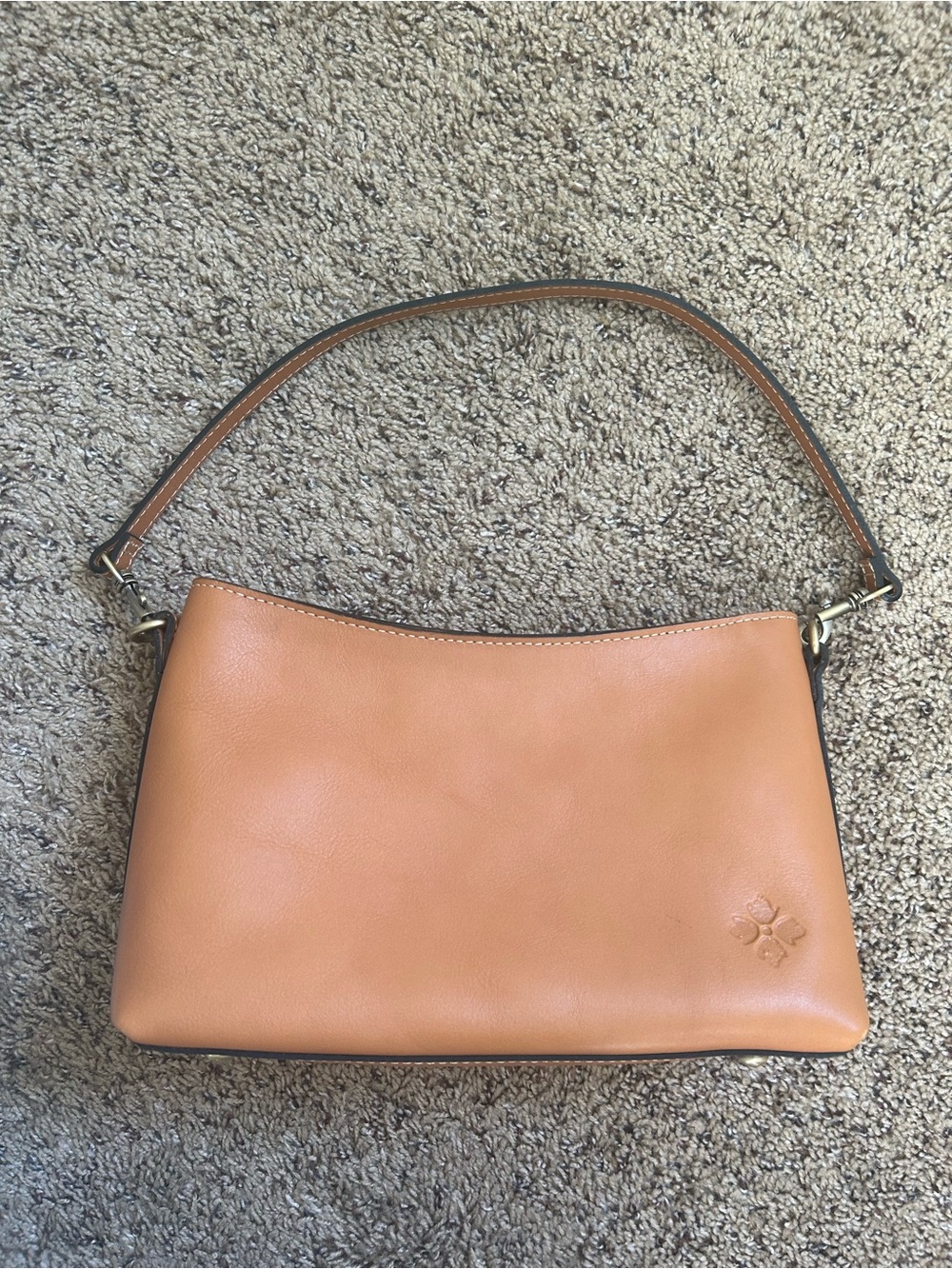 Womens Tan Leather Shoulder Bag